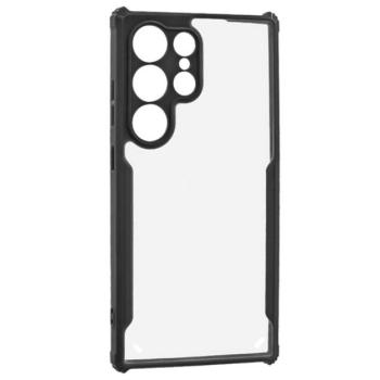 Szilikon telefonvédő (ütésállóság, légpárnás sarok, akril hátlap, kameravédő) FEKETE Samsung Galaxy S25 Ultra (SM-S938) kép