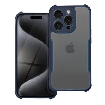 Szilikon telefonvédő (ütésállóság, légpárnás sarok, akril hátlap, kameravédő) SÖTÉTKÉK iPhone 15 Pro kép