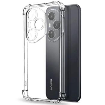 Szilikon telefonvédő (ütésállóság, légpárnás sarok) ÁTLÁTSZÓ Honor 400 Pro kép