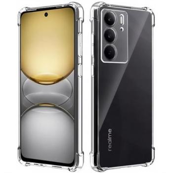 Szilikon telefonvédő (ütésállóság, légpárnás sarok) ÁTLÁTSZÓ Realme C75 4G kép