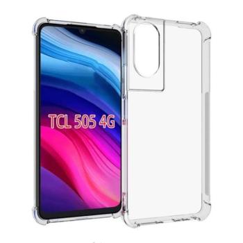 Szilikon telefonvédő (ütésállóság, légpárnás sarok) ÁTLÁTSZÓ TCL 505 kép
