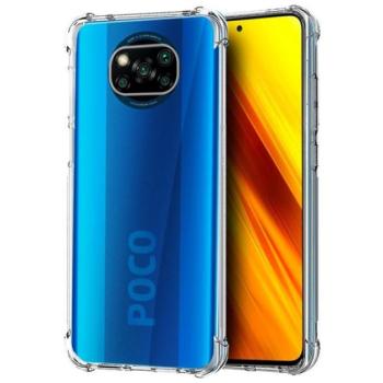 Szilikon telefonvédő (ütésállóság, légpárnás sarok) ÁTLÁTSZÓ Xiaomi Poco X3 NFC, Poco X3 Pro kép