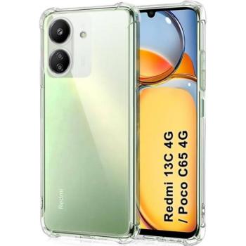 Szilikon telefonvédő (ütésállóság, légpárnás sarok) ÁTLÁTSZÓ Xiaomi Redmi 13C kép