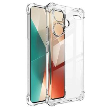 Szilikon telefonvédő (ütésállóság, légpárnás sarok) ÁTLÁTSZÓ Xiaomi Redmi Note 13 Pro Plus 5G kép