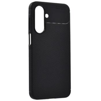 Szilikon telefonvédő (ütésállóság, légpárnás sarok, karbon minta) FEKETE Samsung Galaxy A17 5G (SM-A176) kép
