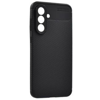 Szilikon telefonvédő (ütésállóság, légpárnás sarok, karbon minta) FEKETE Samsung Galaxy A56 5G (SM-A566) kép