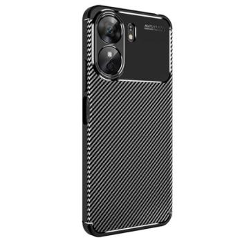 Szilikon telefonvédő (ütésállóság, légpárnás sarok, karbon minta) FEKETE Xiaomi Redmi 13C kép