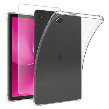 Szilikon telefonvédő (ütésállóság, légpárnás sarok + képernyővédő üveg) ÁTLÁTSZÓ T Tablet 2 5G kép