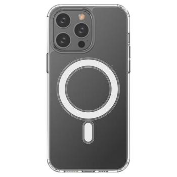Szilikon telefonvédő (ütésállóság, légpárnás sarok, MagSafe) ÁTLÁTSZÓ Apple iPhone 14 Pro Max kép
