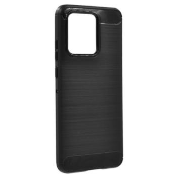 Szilikon telefonvédő (ütésállóság, légpárnás sarok, szálcsiszolt, karbon minta) FEKETE Motorola Edge 50 Neo 5G (XT2409) kép