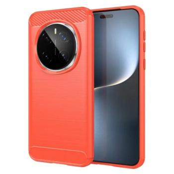 Szilikon telefonvédő (ütésállóság, légpárnás sarok, szálcsiszolt, karbon minta) PIROS Honor Magic7 Pro kép