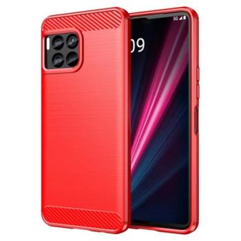 Szilikon telefonvédő (ütésállóság, légpárnás sarok, szálcsiszolt, karbon minta) PIROS T Phone 2 Pro 5G kép