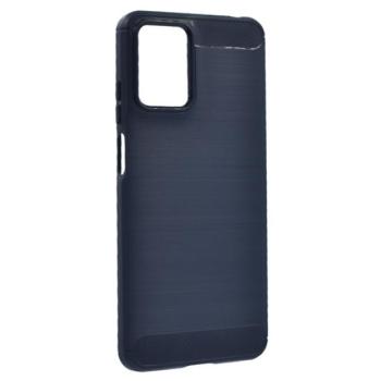 Szilikon telefonvédő (ütésállóság, légpárnás sarok, szálcsiszolt, karbon minta) SÖTÉTKÉK Motorola Moto G05 (XT2523) kép