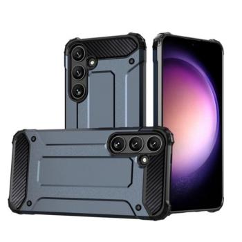 Szilikon telefonvédő (ütésállóság, légpárnás sarok, szálcsiszolt, karbon minta) SÖTÉTKÉK Samsung Galaxy A15 (SM-A155), Galaxy A15 5G (SM-A156) kép
