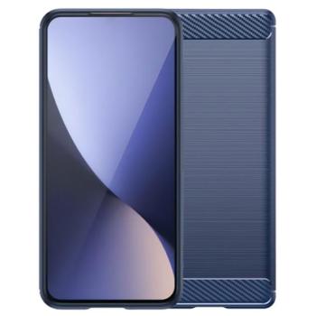 Szilikon telefonvédő (ütésállóság, légpárnás sarok, szálcsiszolt, karbon minta) SÖTÉTKÉK Samsung Galaxy S24 Plus (SM-S926) kép