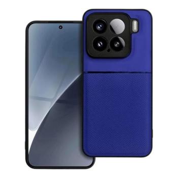 Szilikon telefonvédő (ütésállóság, mágneses, bőr hatású hátlap, csíkos) SÖTÉTKÉK Xiaomi 15 kép