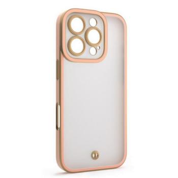Szilikon telefonvédő (ütésállóság, matt, műanyag hátlap, kameravédő) ARANY/RÓZSASZÍN Apple iPhone 16 Pro Max kép