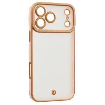 Szilikon telefonvédő (ütésállóság, matt, műanyag hátlap, kameravédő) ARANY/RÓZSASZÍN Apple iPhone 17 Pro kép