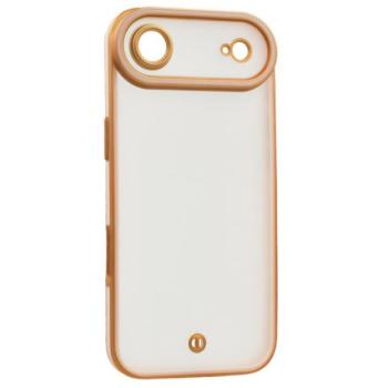 Szilikon telefonvédő (ütésállóság, matt, műanyag hátlap, kameravédő) ARANY/RÓZSASZÍN Apple iPhone Air kép