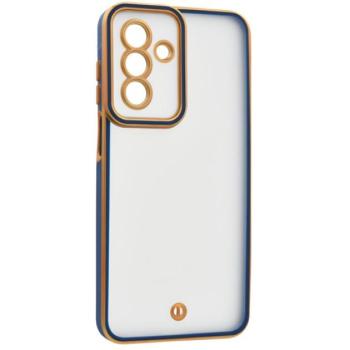 Szilikon telefonvédő (ütésállóság, matt, műanyag hátlap, kameravédő) ARANY/SÖTÉTKÉK Samsung Galaxy A26 5G (SM-A266) kép