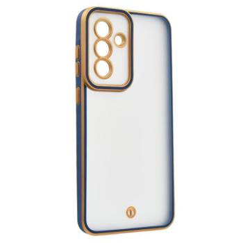 Szilikon telefonvédő (ütésállóság, matt, műanyag hátlap, kameravédő) ARANY/SÖTÉTKÉK Samsung Galaxy A56 5G (SM-A566), Galaxy A36 5G (SM-A366) kép