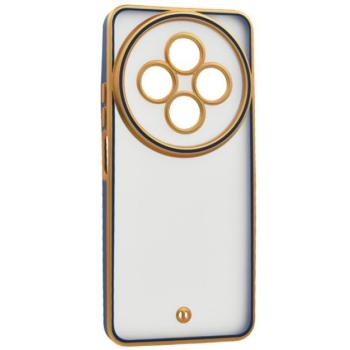 Szilikon telefonvédő (ütésállóság, matt, műanyag hátlap, kameravédő) ARANY/SÖTÉTKÉK Xiaomi Redmi 14C 4G kép
