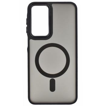 Szilikon telefonvédő (ütésállóság, matt, műanyag hátlap, kameravédő, MagSafe) FEKETE Samsung Galaxy A16 4G (SM-A165), Galaxy A16 5G (SM-A166) kép