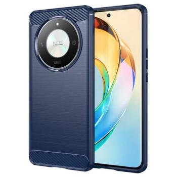 Szilikon telefonvédő (ütésállóság, szálcsiszolt, karbon minta) SÖTÉTKÉK Honor Magic6 Lite 5G kép
