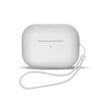 Szilikon tok AirPods 3 + csuklópánt - fehér kép