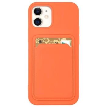 Szilikon tok bankkártyatartóval iPhone 12 Pro Orange kép