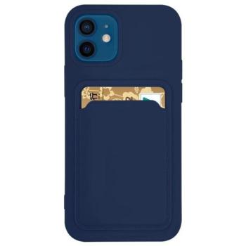 Szilikon tok bankkártyatartóval Samsung Galaxy A22 4G tengerészkék kép