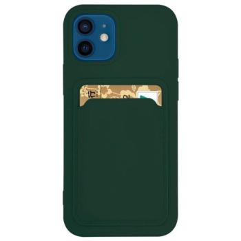 Szilikon tok bankkártyatartóval Xiaomi Redmi 10x 4g / Xiaomi Redmi Note 9 Sötétzöld kép