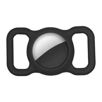 Szilikon tok (nyakörvre fűzhető, matt) FEKETE Apple AirTag Apple iPhone 11, Apple iPhone 11 Pro, Apple iPhone 11 Pro Max, Apple iPhone 12, Apple iPhone 12 Pro Max, Apple iPhone 12 Pro, Apple iPhone kép