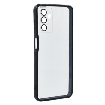 Szilikon védő (ütésállóság, átlátszó hátlap, kameravédelem) FEKETE Samsung Galaxy M23 (SM-M236) kép