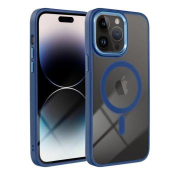 Színes Edge Mag Cover tok Magsafe kompatibilis iPhone 15 PLUS tengerészkék színben kép