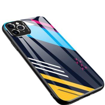 Színes üveg tok tartós edzett üveg tempered glass lap és a kamera telefontok iPhone 11 Pro Max minta 2 telefontok kép