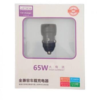 Szivartöltő fej, 1X USB, 65W, fekete, Letang LT-CC-15 kép