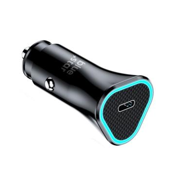 Szivartöltő fej, 1xType-C, PD / QC3.0, 3A / 20W, fekete, BlueStar kép