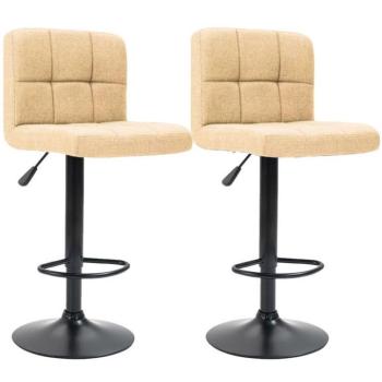 Szövet borítású bárszék 2 db, bézs kép