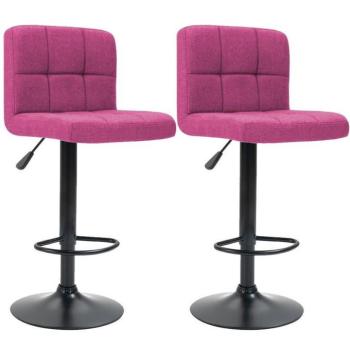 Szövet borítású bárszék 2 db, pink kép