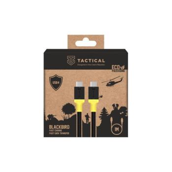 Tactical BlackBird USB-C-USB-C adatkábel, 1m, fekete/sárga kép