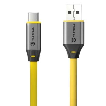 Tactical Fat Man 2.0 USB-A-USB-C töltő- és adatkábel, szilikon, 1m, sárga kép
