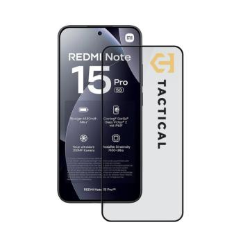 Tactical Glass Shield 5D Xiaomi Redmi Note 15 Pro Plus 5G / Poco M8 Pro kijelzővédő üvegfólia, fekete kép