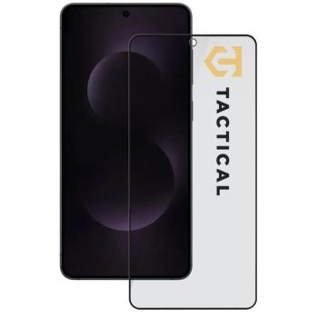 Tactical Glass Shield Privacy Stealth 5D Samsung Galaxy S25 Edge betekintésgátló kijelzővédő üvegfólia, fekete kép
