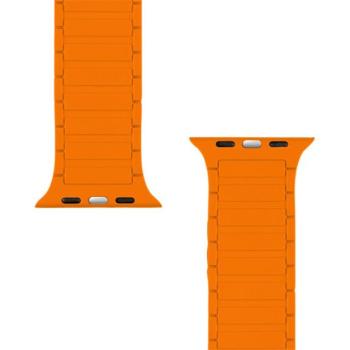Tactical MagBand Apple Watch 42/44/45/49 mágneses szilikon szíj, szürke/narancs kép