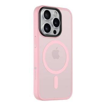 Tactical MagForce Hyperstealth iPhone 15 Pro hátlap tok, áttetsző/rózsaszín kép