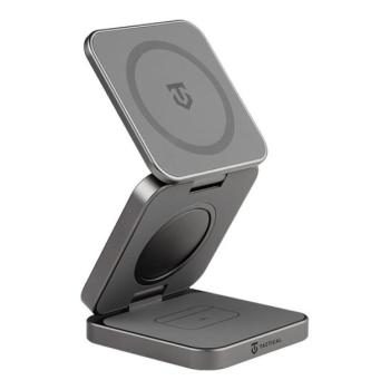 Tactical MagForce Saviour 3in1 asztali wireless töltő, ezüst kép
