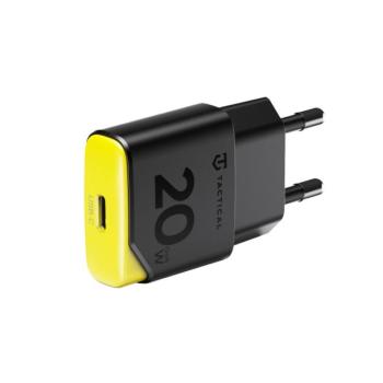 Tactical Minimi USB-C gyorstöltő adapter, kompakt, GaN, 20W, sárga-fekete kép