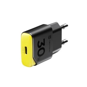 Tactical Minimi USB-C gyorstöltő adapter, kompakt, GaN, 30W, sárga-fekete kép