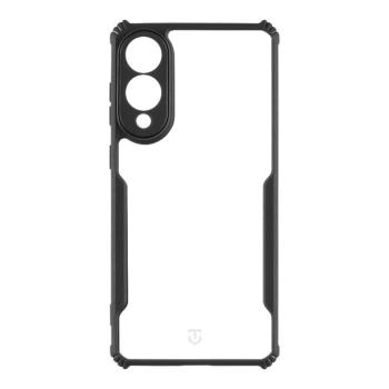 Tactical Quantum Stealth Samsung Galaxy S25 Edge hátlap tok, átlátszó/fekete kép